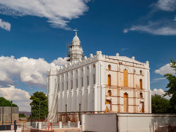 Low angle view of building against sky