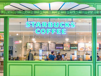 Group of people in front of store