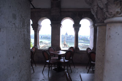 Chairs in historic building