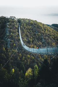 High angle view of bridge against sky