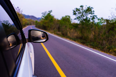 Car on road against sky