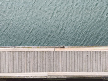 High angle view of pier over sea