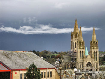 Low angle view of church against sky