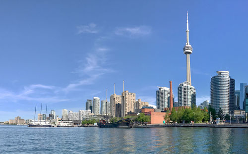 Buildings in city at waterfront