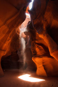Low angle view of rock formations