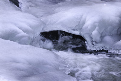 Scenic view of frozen river