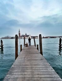 Pier in sea