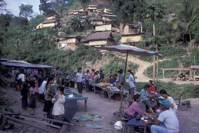 Group of people at restaurant