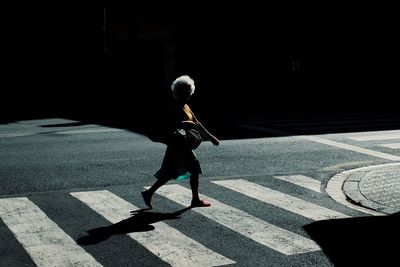 Full length of road on sunny day