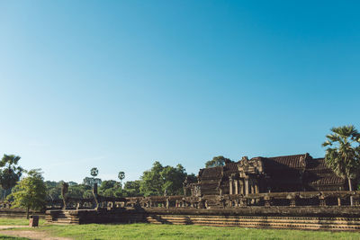 View of temple against clear sky