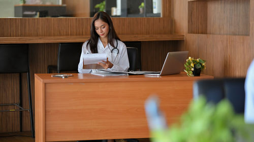 Doctor working at hospital