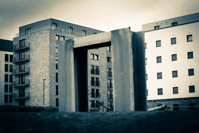 Low angle view of buildings against sky