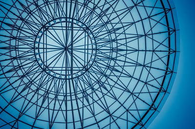 Low angle view of built structure against blue sky