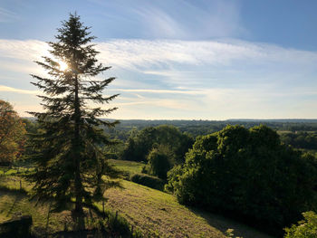 Landscape view of the touques valley. beaumont-en-auge, normandy