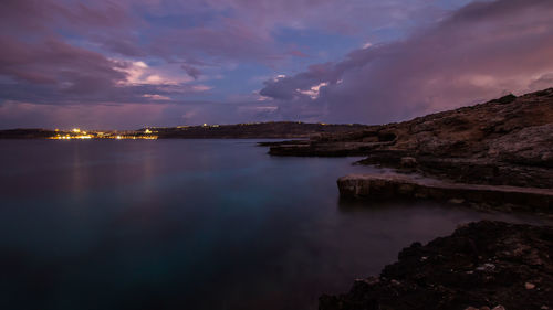 Scenic view of sea and sky during sunset