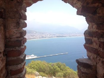 View of river and mountains