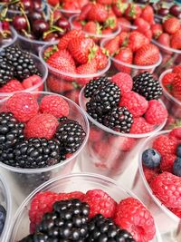 Full frame shot of strawberries