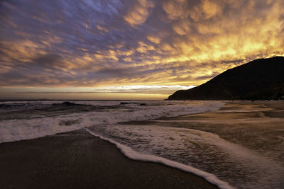 Colorful sunset at the beach