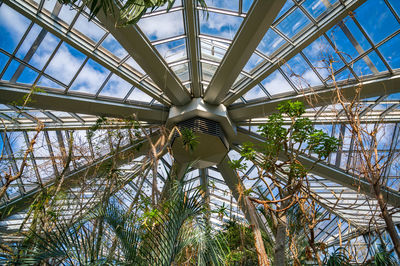 Low angle view of skylight