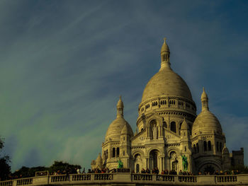 Low angle view of temple building against sky