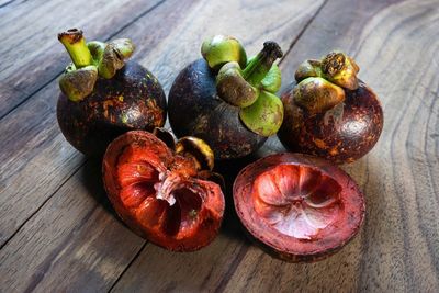 Close-up of fruits on table