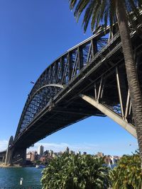 Low angle view of bridge against sky