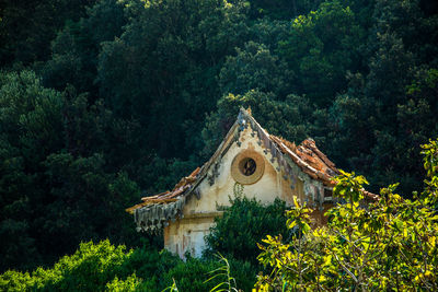 View of built structure against trees