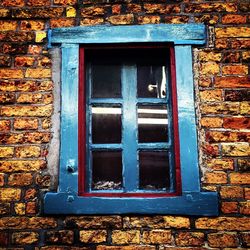 Closed window of house