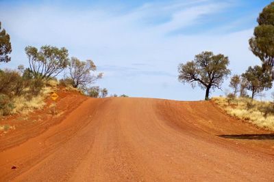 Dirt road passing through landscape