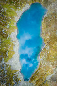 Aerial view of lake