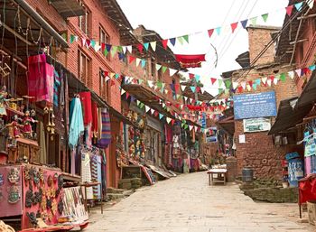 Market stall in city