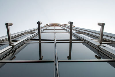 Low angle view of built structure against clear sky