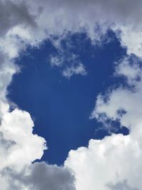 Low angle view of clouds in sky