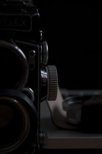 Close-up of camera