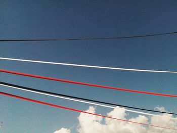 View of trees against blue sky