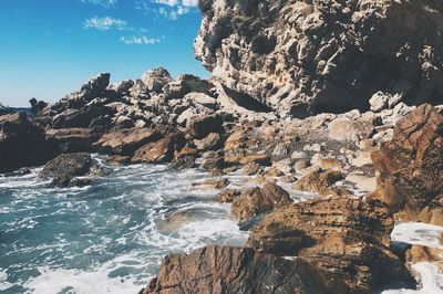 Close-up of sea against sky