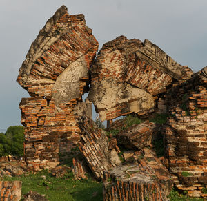 Low angle view of old ruins