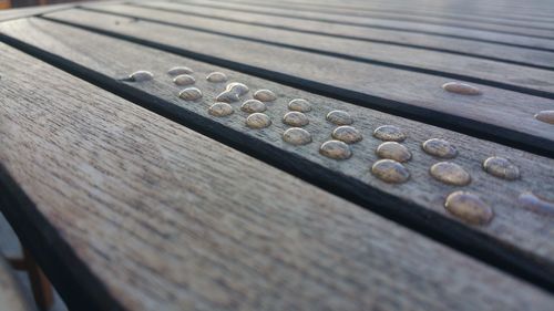 Close-up of wooden plank