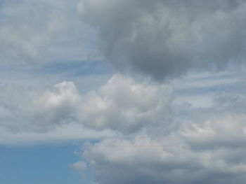 Low angle view of clouds in sky