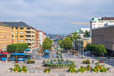 Cityscape from götaplatsen in gothenburg, sweden