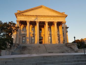 Low angle view of historical building