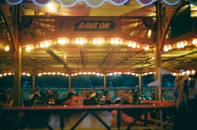 Group of people at amusement park