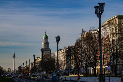 View of buildings in winter