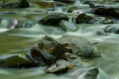 Scenic view of waterfall