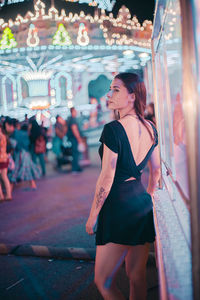 Woman looking at camera