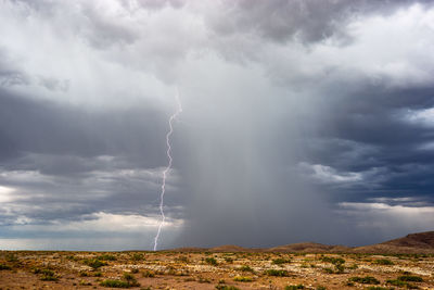 Panoramic view of storm clouds over landscape