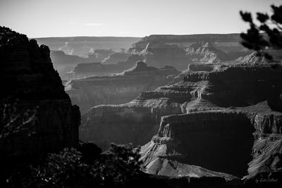 Panoramic view of rocks and mountains against sky