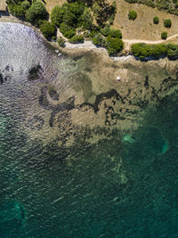 Aerial view of lake