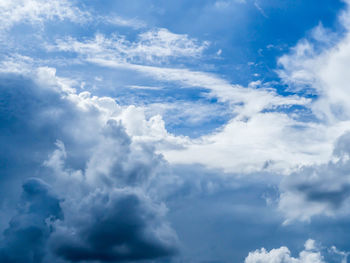 Low angle view of clouds in sky