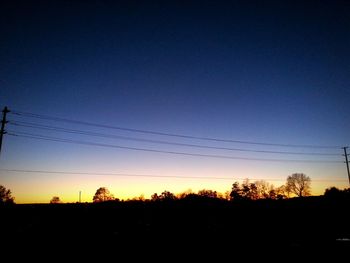 Silhouette of landscape at sunset